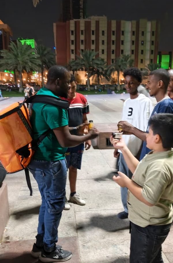 Saudi National Day sampling — King Fahd Library Walkway
