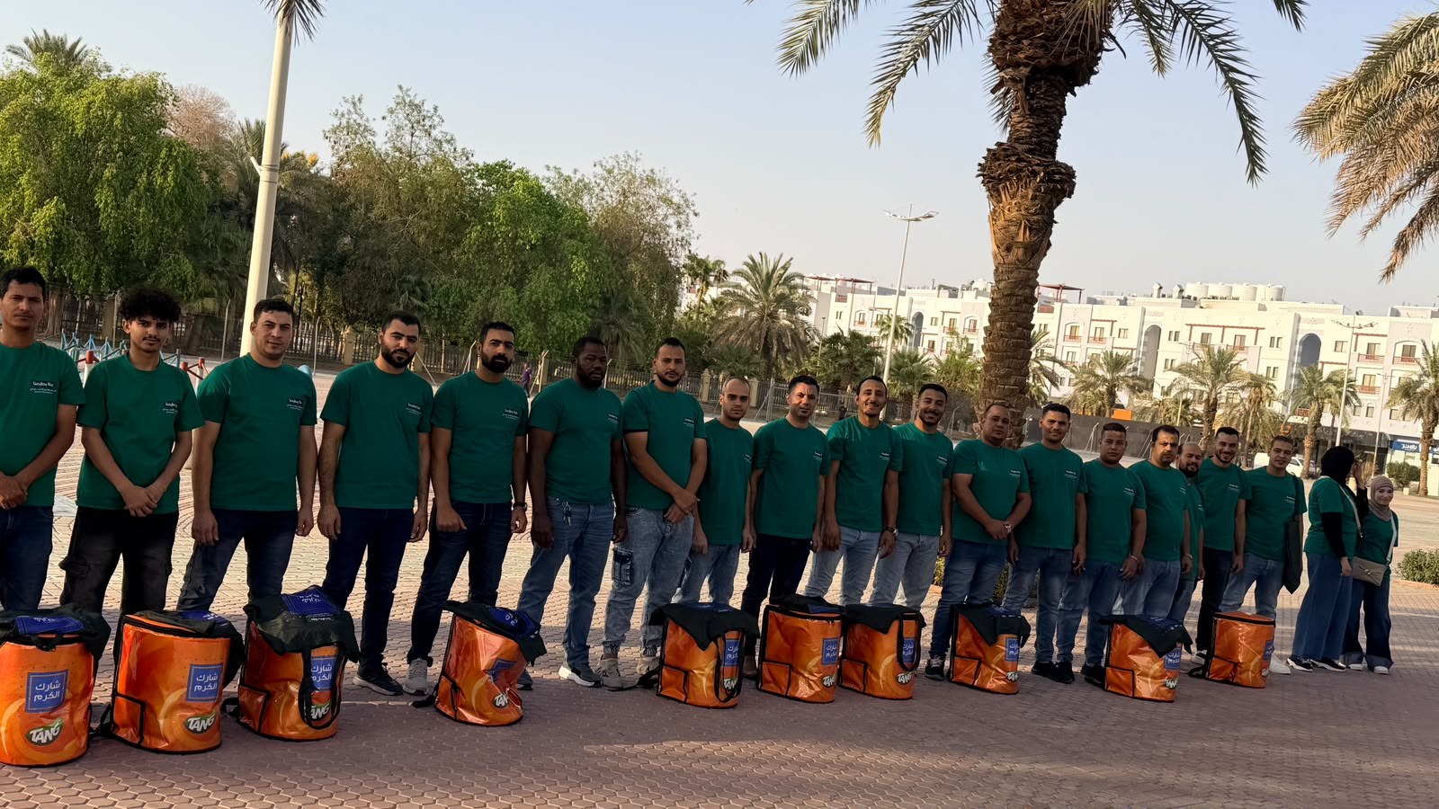 The Active Line field team before deployment, Saudi National Day sampling campaign